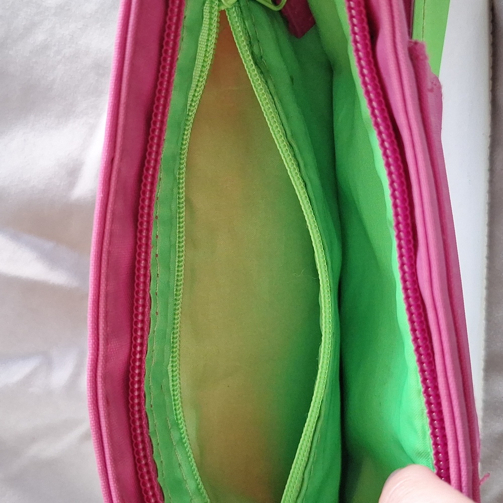 Pink and Green Women's Shoulder Bag - Picture 4 of 11